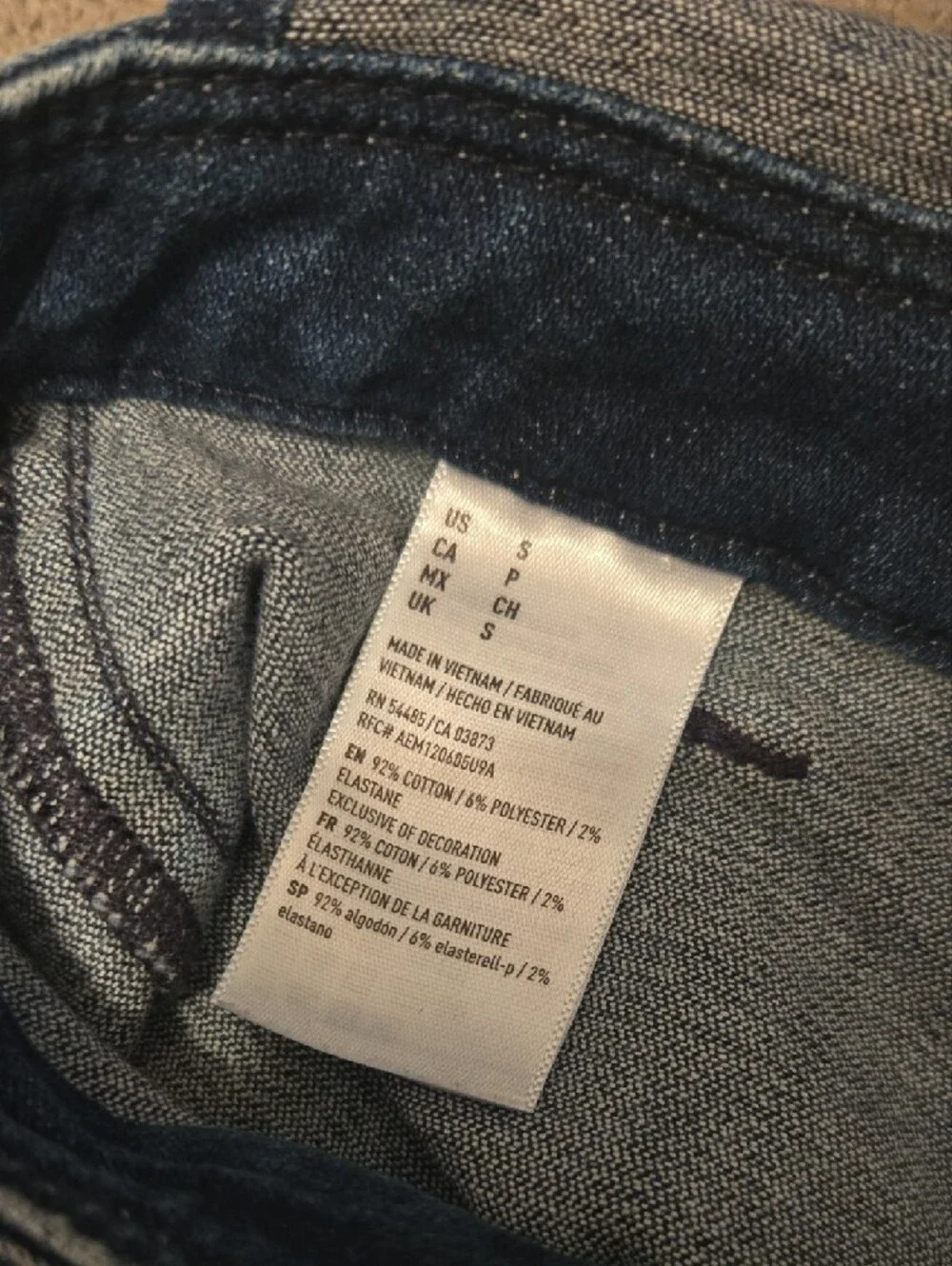 American Eagle Outfitters Dark Blue Denim Short Overalls